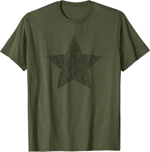 Star Distressed Retro Vintage Grunge Green Graphic