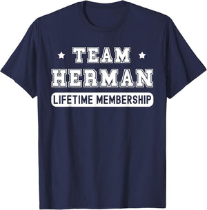 Team Herman Lifetime Membership Funny Family Last Name