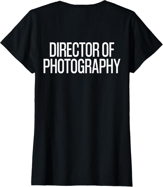 Bold Director of Photography Text Print ON Back | Film Crew