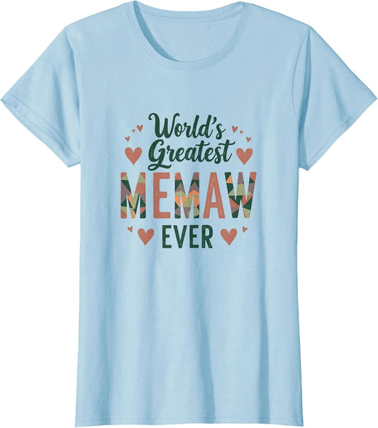 World's Greatest Memaw Ever Grandmother Design