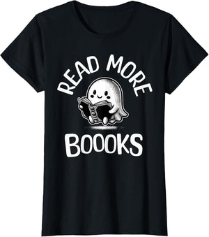 Vintage Halloween Teacher Women Reading Read More Books