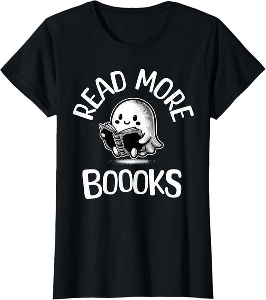 Vintage Halloween Teacher Women Reading Read More Books