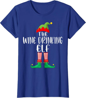 Wine Drinking Elf Matching Family Group Christmas Party Gift