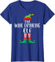 Wine Drinking Elf Matching Family Group Christmas Party Gift
