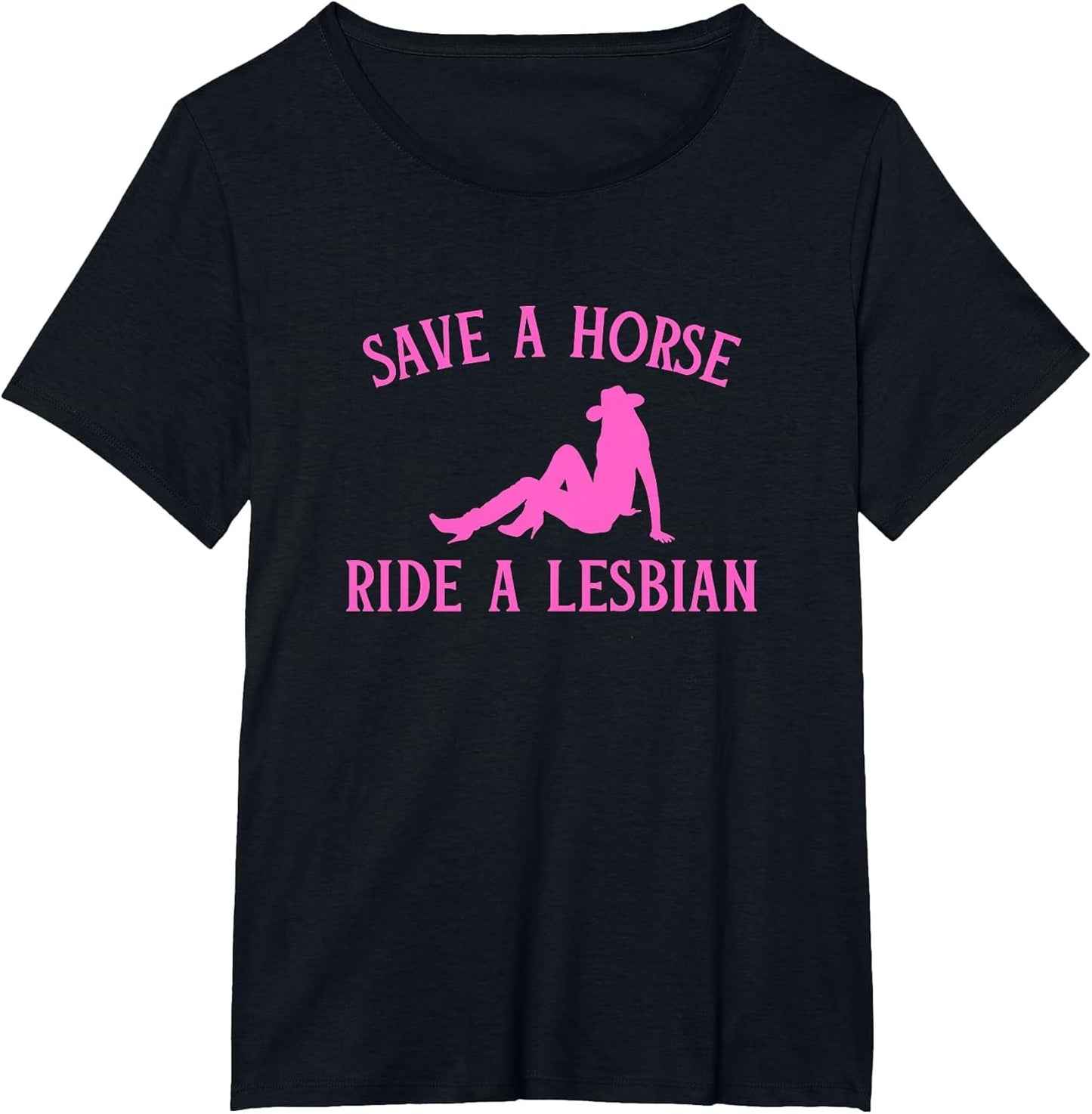 Save A Horse Ride A Lesbian Y2K Gay Pride Western LGBTQ Joke
