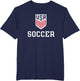 United States Soccer Icon Navy USMNT Officially Licensed , Men's Big and Tall, Navy Blue, 3X Tall