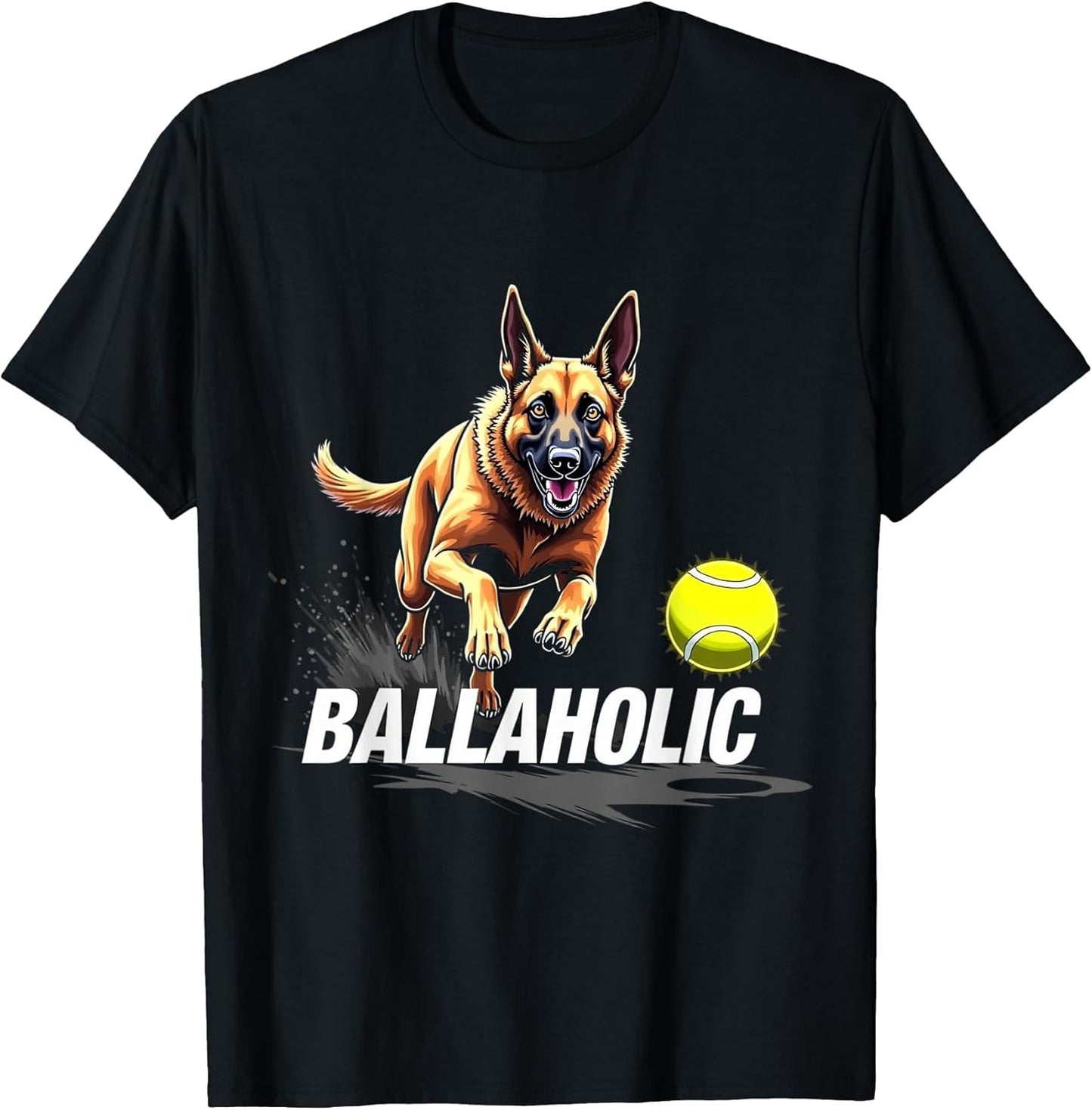 Funny Ballaholic Belgian Shepherd Dog Chasing Malinois Ball