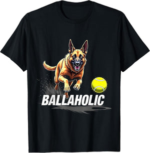 Funny Ballaholic Belgian Shepherd Dog Chasing Malinois Ball