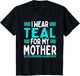 Teal Ribbon Mother Mama Scleroderma Awareness Mom
