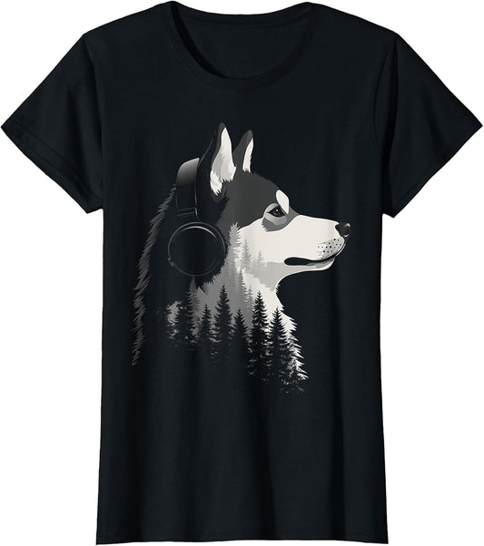 Siberian Husky Dog Pet Music Headphone Siberian Husky
