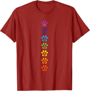 7 Chakras Puppy Paw Print Cute High Vibe Conscious
