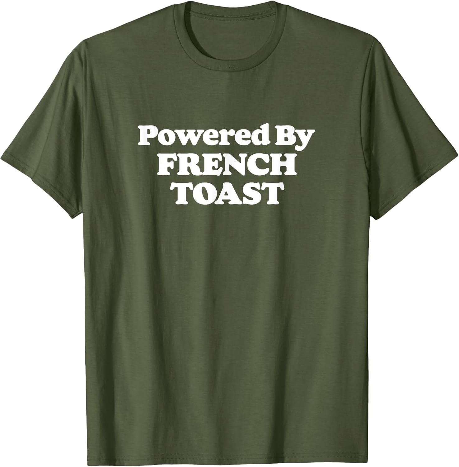 Powered by French Toast! Funny Breakfast Food Foodie Retro