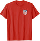 USA Soccer Front/Back Crest Red USMNT Officially Licensed