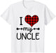I Love My Uncle Heart Plaid for Babies and Toddlers