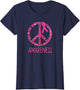 Breast Cancer Peace Sign Pink Leopard Print
