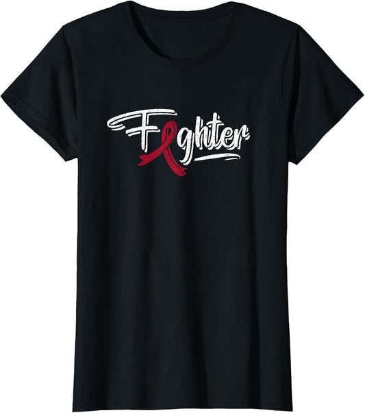 Multiple Myeloma Fighter Blood Cancer Burgundy Ribbon