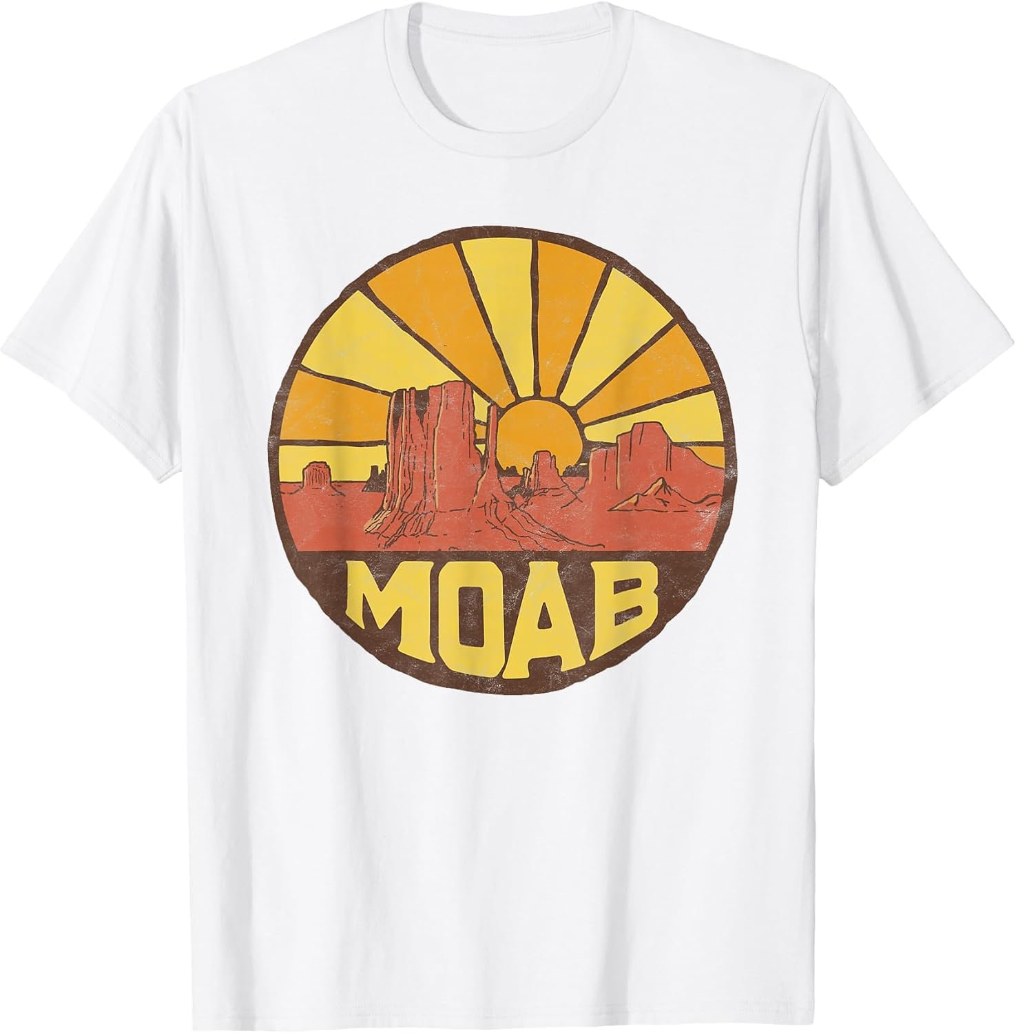 Retro Moab, Utah - Vintage Desert Sunset 80s Graphic