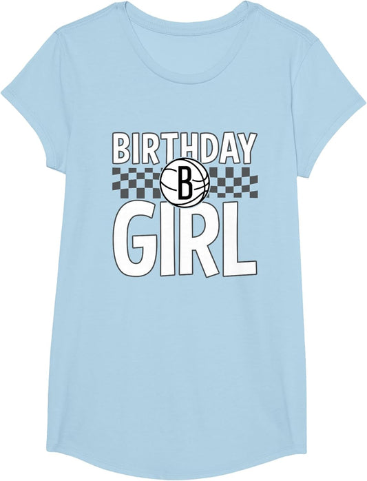 NBA Brooklyn Nets Birthday Girl Checkered Logo