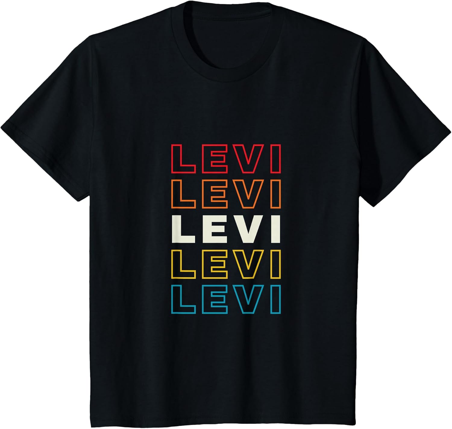 I Love Levi Personalized Retro Sunset First Name