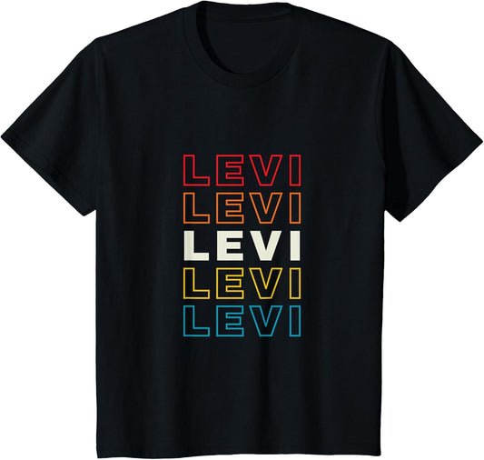 I Love Levi Personalized Retro Sunset First Name