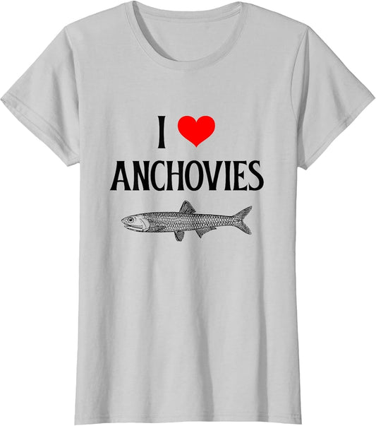 I Love Anchovies I Heart Anchovies Anchovy Lover Sardine