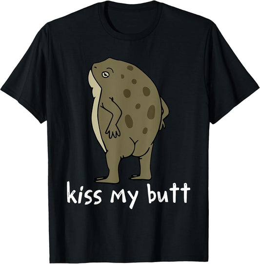 Kiss My Butt Funny Frog Art Cottagecore Frog Lovers Adult