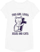 Christian This Girl Loves Jesus and Cats Cat Hugging Cross