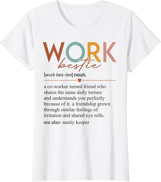 Vintage Work Bestie Definition Teachers Nurses Boss Women