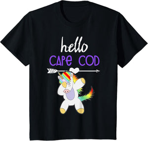 Hello Cape Cod Dabbing Unicorn Kids Souvenir for Girls Boys