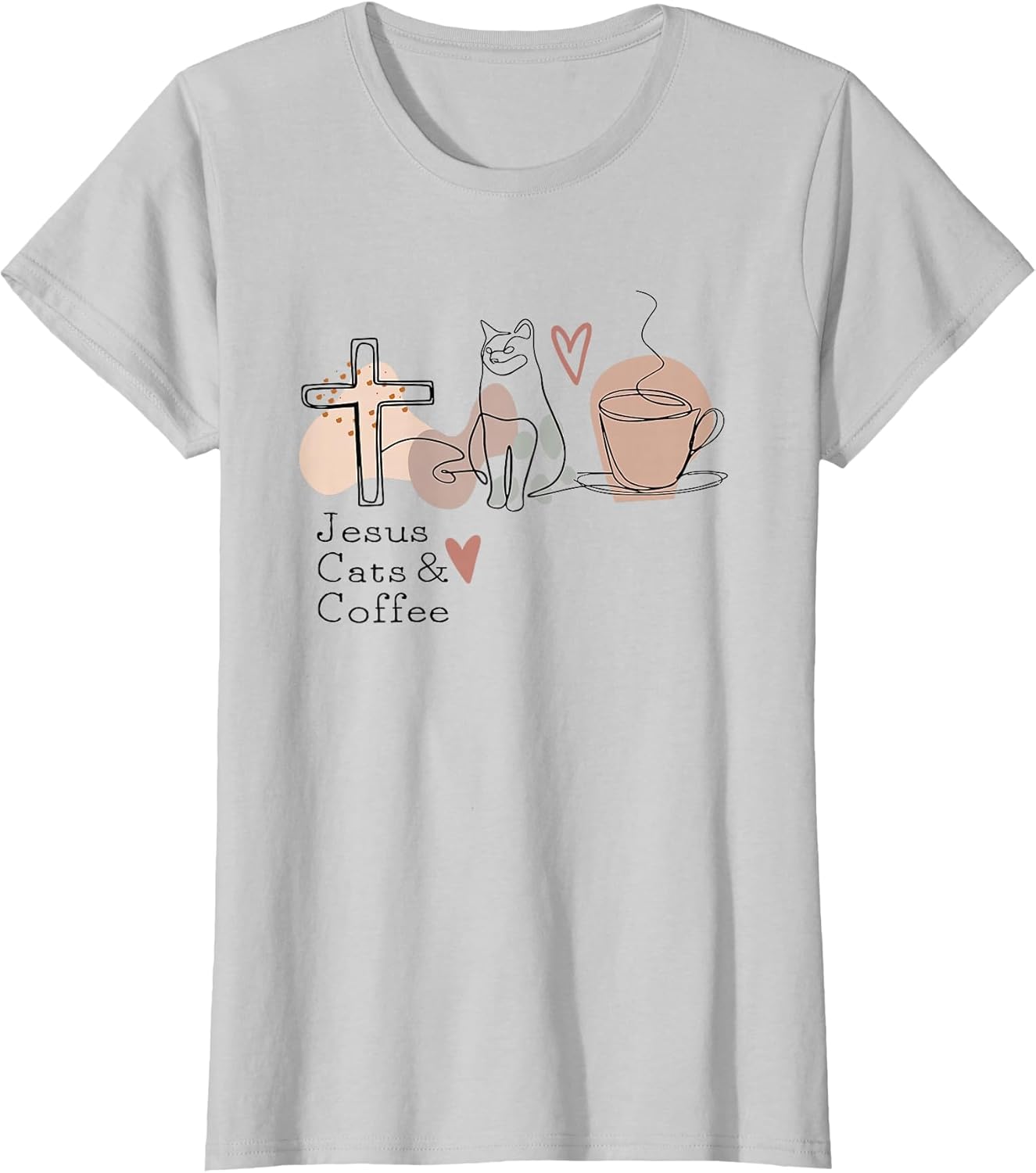 Jesus Cats and Coffee Minimalist Graphic Design