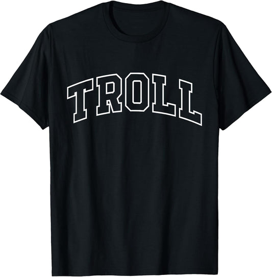 Troll Funny Athletic Lettering Costume Fantasy Fan