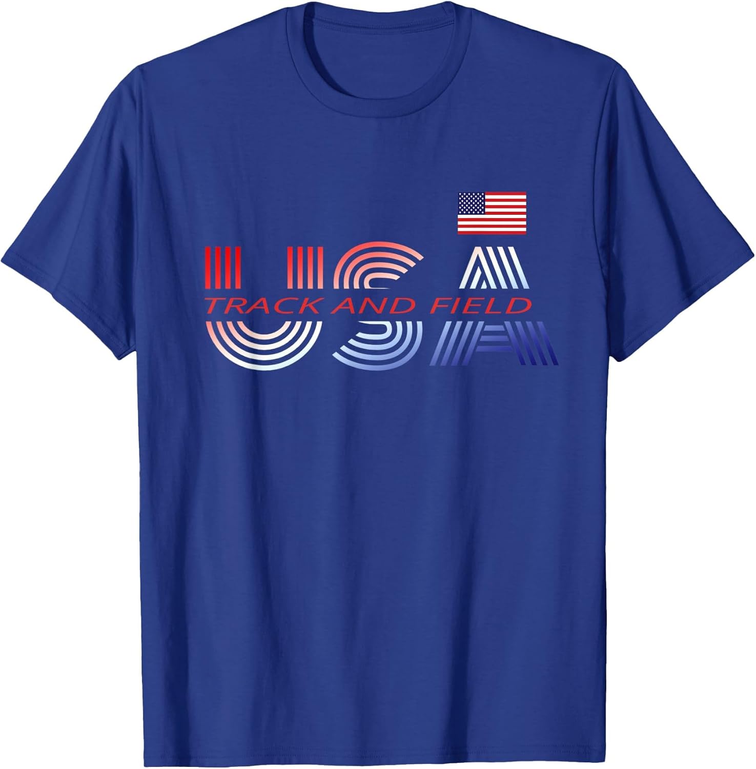 Patriotic USA Team Sports Proud American Track and Field