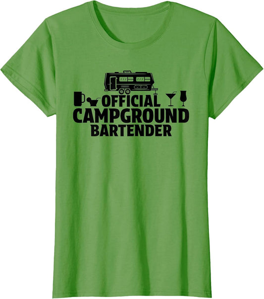 Official Campground Bartender Camping Drinking RV Camper