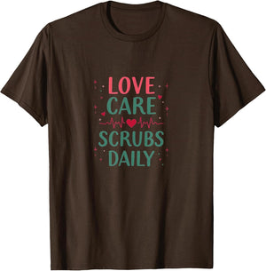 Love Care Scrubs Daily Valentine Nurse Design