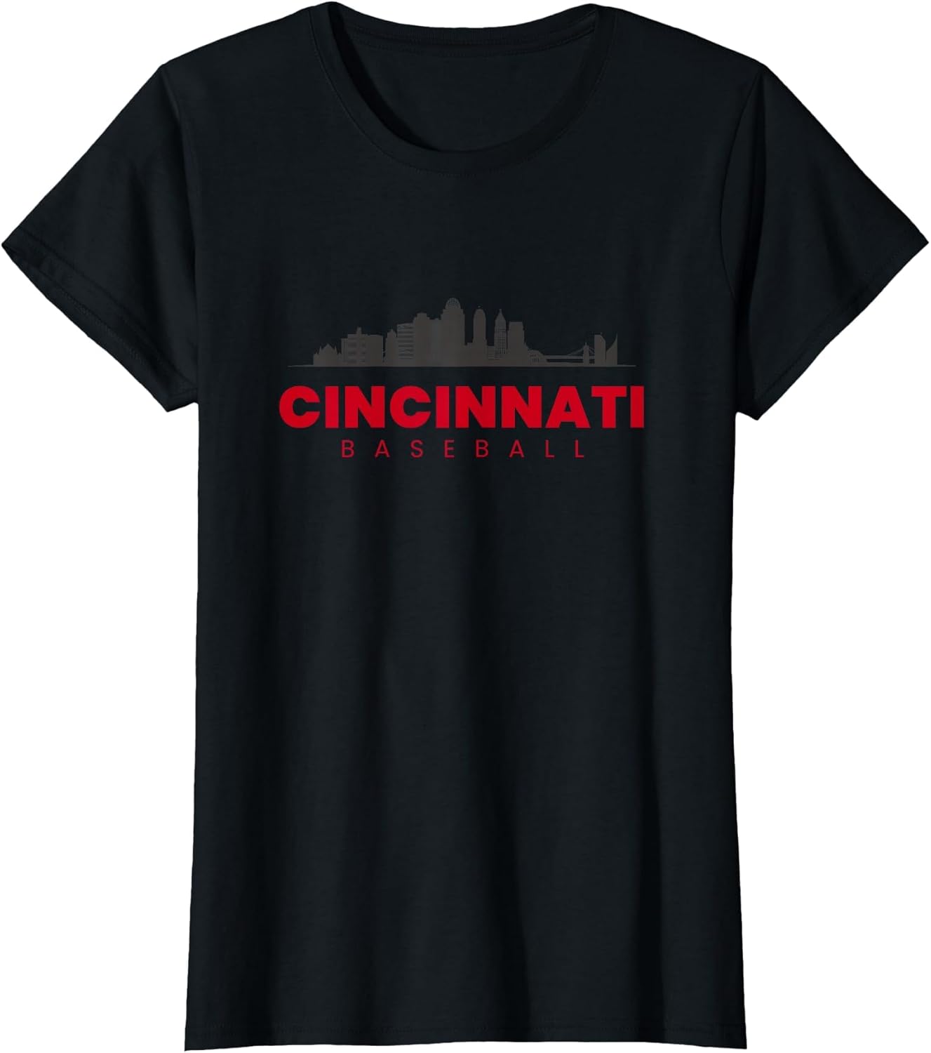 Cincinnati Baseball Vintage City Skyline Baseball Lover