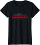 Cincinnati Baseball Vintage City Skyline Baseball Lover