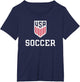United States Soccer Icon Navy USMNT Officially Licensed , Women's Plus, Navy Blue, 4X