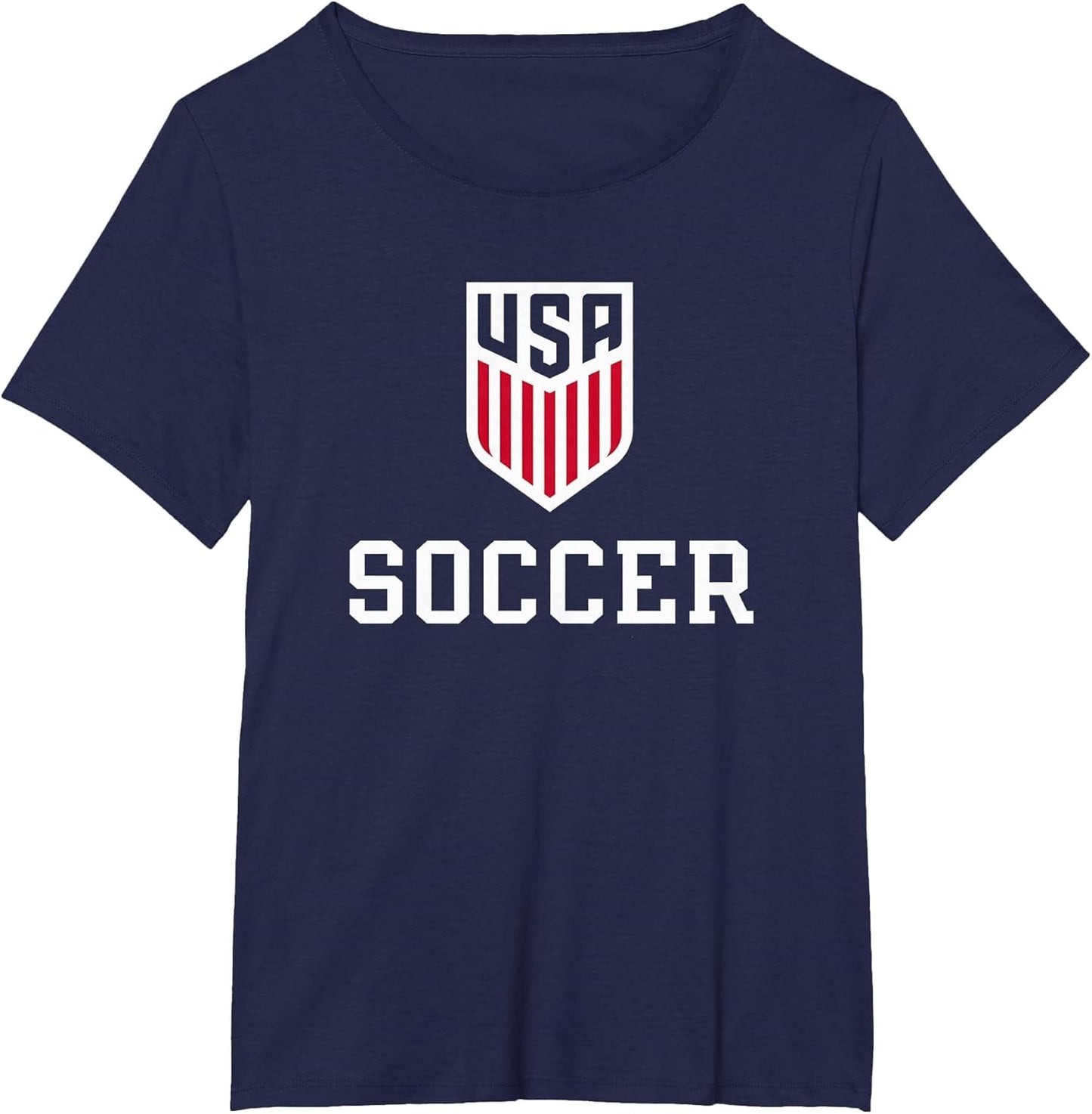 United States Soccer Icon Navy USMNT Officially Licensed , Women's Plus, Navy Blue, 3X