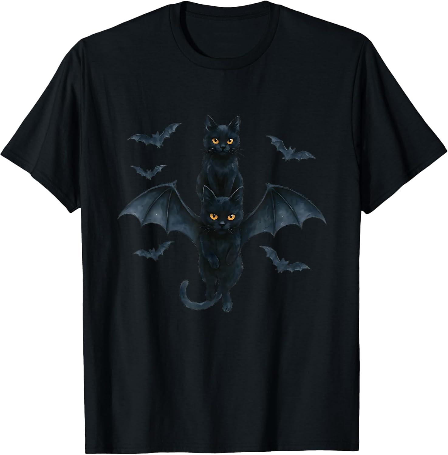 Vampire Cat with Bat Wings | Cute Spooky Halloween Design