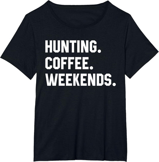 Hunting Coffee Weekends Funny Saying Shirts Men