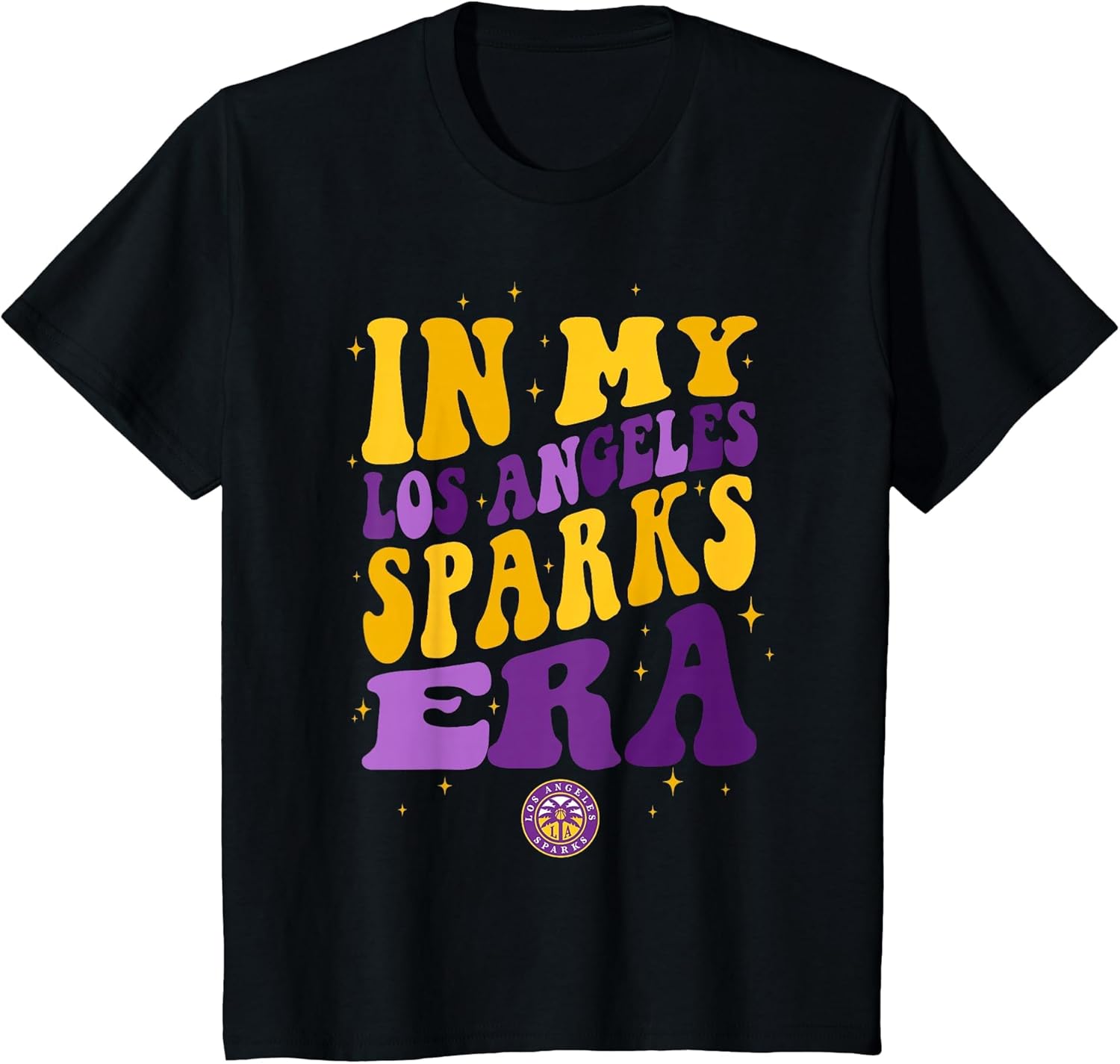 WNBA in My Los Angeles Sparks Era Retro Wave Logo