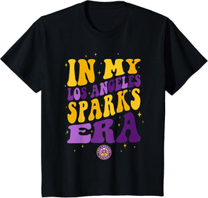 WNBA in My Los Angeles Sparks Era Retro Wave Logo