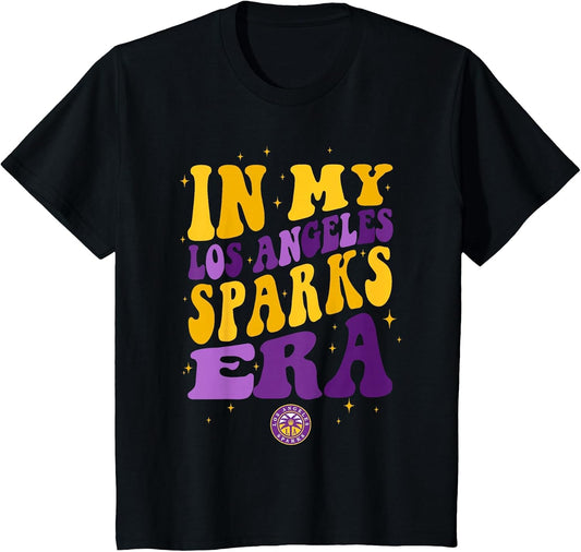 WNBA in My Los Angeles Sparks Era Retro Wave Logo