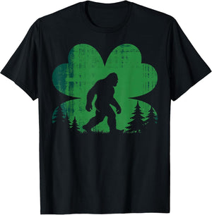 St Patricks Day Bigfoot Sasquatch Shamrock Men Women Kids