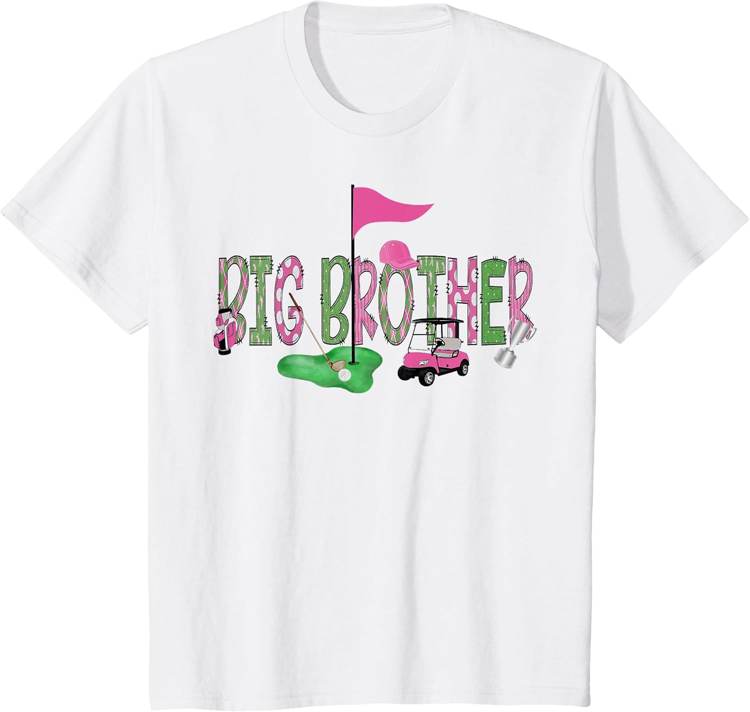 Golf Big Brother Pink Hole in One Golf 1St Birthday Girl