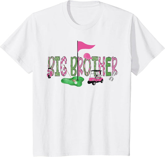 Golf Big Brother Pink Hole in One Golf 1St Birthday Girl