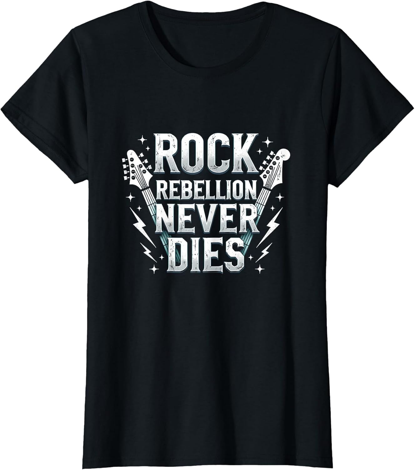 Rock Rebellion Never Dies 80s Band Design