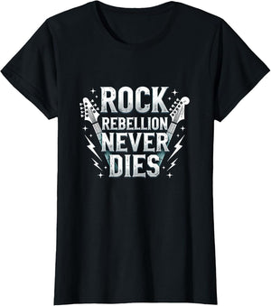 Rock Rebellion Never Dies 80s Band Design