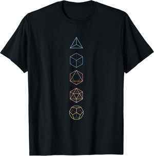 Pastel Hue Platonic Solids - Sacred Geometry