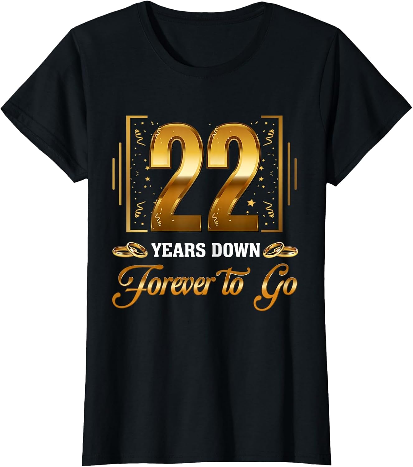 22 Years Down Forever to Go Couple 22nd Wedding Anniversary